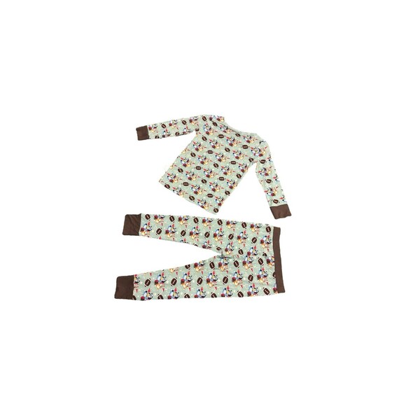 Bamboo Bliss | Bluey Football Bamboo Pajama Set | 3T - Picture 2 of 4